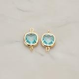 Cushion Framed Glass Pendant & Connector, 2 Pc (FS.146)