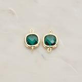 Cushion Framed Glass Pendant & Connector, 2 Pc (FS.146)