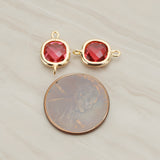Cushion Framed Glass Pendant & Connector, 2 Pc (FS.146)