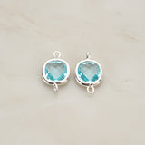 Cushion Framed Glass Pendant & Connector, 2 Pc (FS.146)
