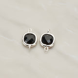 Cushion Framed Glass Pendant & Connector, 2 Pc (FS.146)