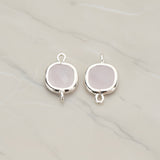 Cushion Framed Glass Pendant & Connector, 2 Pc (FS.146)