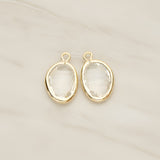 Organic Nugget Framed Glass Pendant, 2 Pc (FS.170)