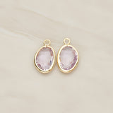 Organic Nugget Framed Glass Pendant, 2 Pc (FS.170)