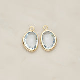 Organic Nugget Framed Glass Pendant, 2 Pc (FS.170)