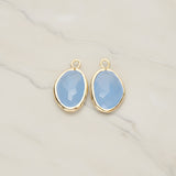Organic Nugget Framed Glass Pendant, 2 Pc (FS.170)