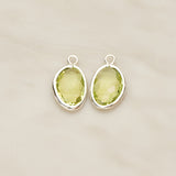 Organic Nugget Framed Glass Pendant, 2 Pc (FS.170)