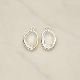 Organic Nugget Framed Glass Pendant, 2 Pc (FS.170)