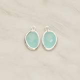 Organic Nugget Framed Glass Pendant, 2 Pc (FS.170)