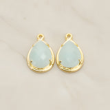 Teardrop Framed Glass Pendant, 1 Pc (FS.238)