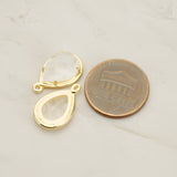 Teardrop Framed Glass Pendant, 1 Pc (FS.238)