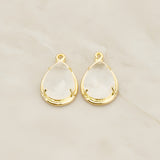 Teardrop Framed Glass Pendant, 1 Pc (FS.238)