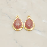 Teardrop Framed Glass Pendant, 1 Pc (FS.238)