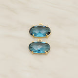 Oval Framed Glass Pendant, 2 Pc (FS.246-01)
