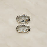 Oval Framed Glass Pendant, 2 Pc (FS.246-01)