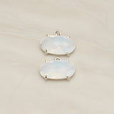 Oval Framed Glass Pendant, 2 Pc (FS.246-01)