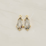 Teardrop Framed Glass Pendant, 2 Pc (FS.248)