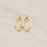 Teardrop Framed Glass Pendant, 2 Pc (FS.248)