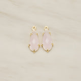 Teardrop Framed Glass Pendant, 2 Pc (FS.248)