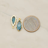 Teardrop Framed Glass Pendant, 2 Pc (FS.248)