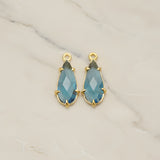 Teardrop Framed Glass Pendant, 2 Pc (FS.248)