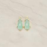 Teardrop Framed Glass Pendant, 2 Pc (FS.248)