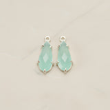 Teardrop Framed Glass Pendant, 2 Pc (FS.248)