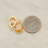Teardrop Framed Glass Pendant, 2 Pc (FS.252)