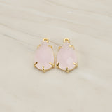 Teardrop Framed Glass Pendant, 2 Pc (FS.252)