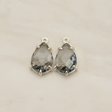 Teardrop Framed Glass Pendant, 2 Pc (FS.252)