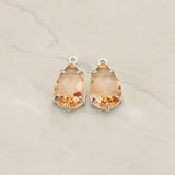 Teardrop Framed Glass Pendant, 2 Pc (FS.252)