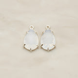 Teardrop Framed Glass Pendant, 2 Pc (FS.252)
