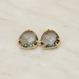 Rounded Triangle Framed Glass Pendant, 2 Pc (FS.253)