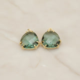 Rounded Triangle Framed Glass Pendant, 2 Pc (FS.253)