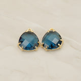 Rounded Triangle Framed Glass Pendant, 2 Pc (FS.253)