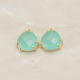 Rounded Triangle Framed Glass Pendant, 2 Pc (FS.253)