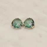 Rounded Triangle Framed Glass Pendant, 2 Pc (FS.253)