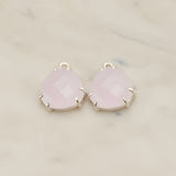Rounded Triangle Framed Glass Pendant, 2 Pc (FS.253)