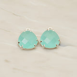 Rounded Triangle Framed Glass Pendant, 2 Pc (FS.253)