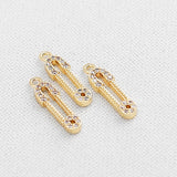 SG.320 // Surgical Steel Cubic Clothing Pins Pendant, 1Pc / P-SS-1157