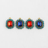 PD.2147 // Antique Blue Flame Cubic Pendant, 1 Pc / P-SS-1129