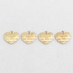 PD.2157 // Lettering Heart Pendant, 4Pc / P-SS-1160