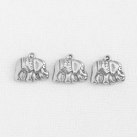 SG.184 // Surgical Steel Elephant Pendant, 2Pc / P-SS-1133