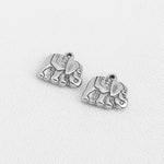 SG.184 // Surgical Steel Elephant Pendant, 2Pc / P-SS-1133
