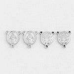 SG.181 // Surgical Steel Jesus Coin Triple Connector, 2Pc / P-DQ-0243
