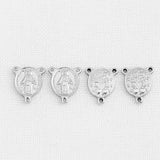 SG.181 // Surgical Steel Jesus Coin Triple Connector, 2Pc / P-DQ-0243