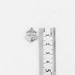 SG.185 // Surgical Steel Heart Crown Pendant, 2Pc /  P-SS-1134