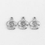 SG.186 // Surgical Steel Rose Pendant, 2Pc / P-SS-1135