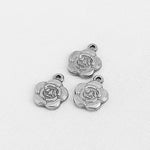SG.186 // Surgical Steel Rose Pendant, 2Pc / P-SS-1135
