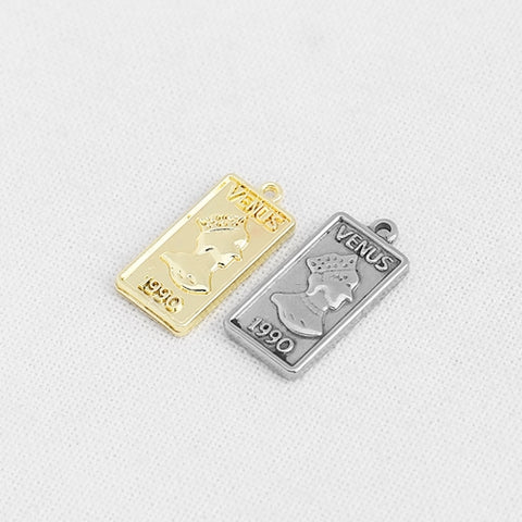 SG.205 // Surgical Steel Venus Square Pendant, 1Pc / P-SS-1143